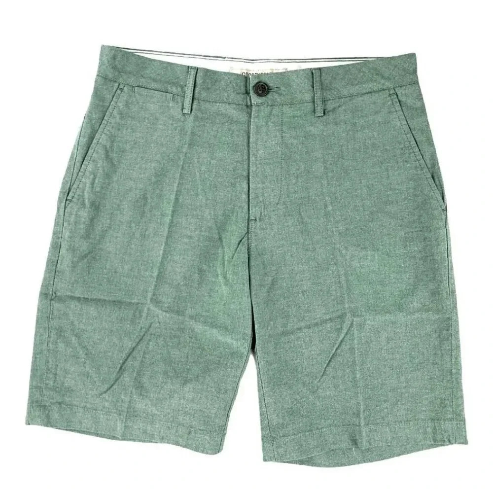 GoodthReads Olive Green Stretch Flat Front Size 30 Men's Short - Picture 4 of 12